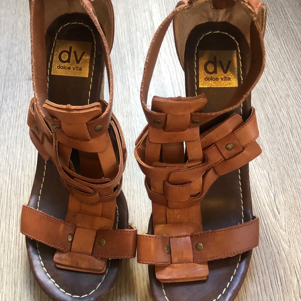 Brown/cognac Dolce Vita Wedges size 7